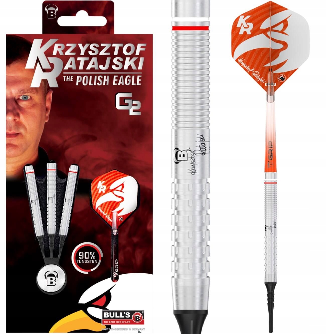 Lotki Rzutki Dart Bulls Krzysztof Ratajski Original G2 90% 18G Soft