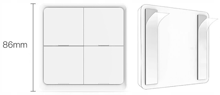 Pilot Przełącznik 12 scen 4 przyciski ZigBee Tuya Zasilanie baterie