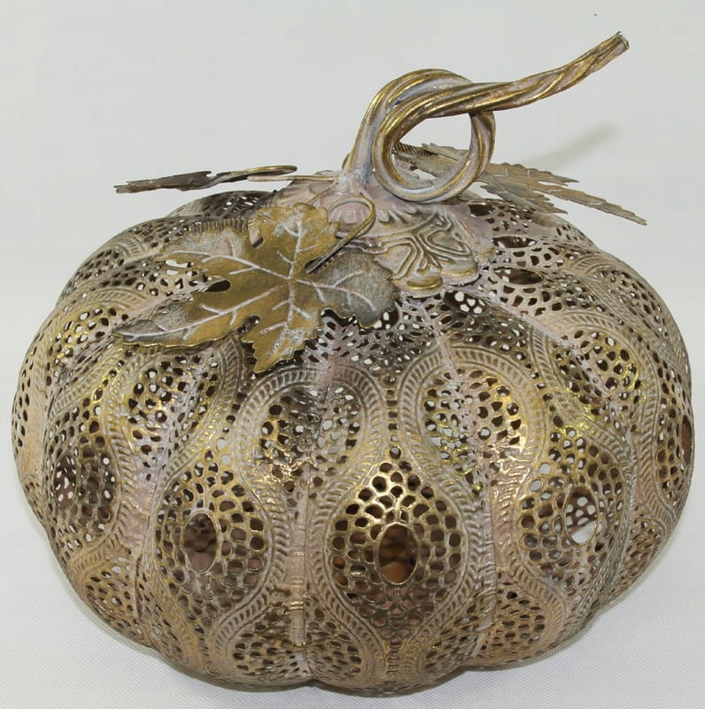 LAMPION latania DYNIA metalowa ZŁOTA Marka Domdekoracji