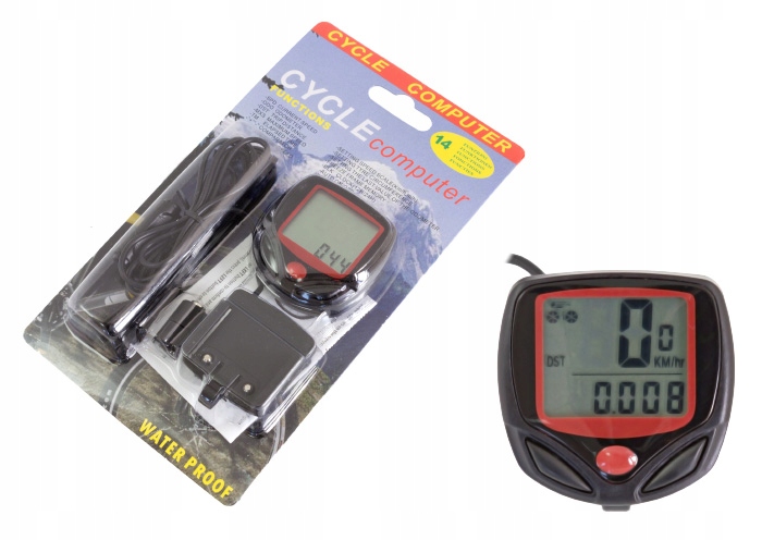 LICZNIK ROWEROWY PRZEWODOWY WODOODPORNY 14 FUNKCJI Kod producenta 14341