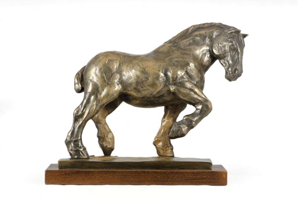 Belgijski Percheron statuetka z koniem, sylwetka konia na drewnie, pres