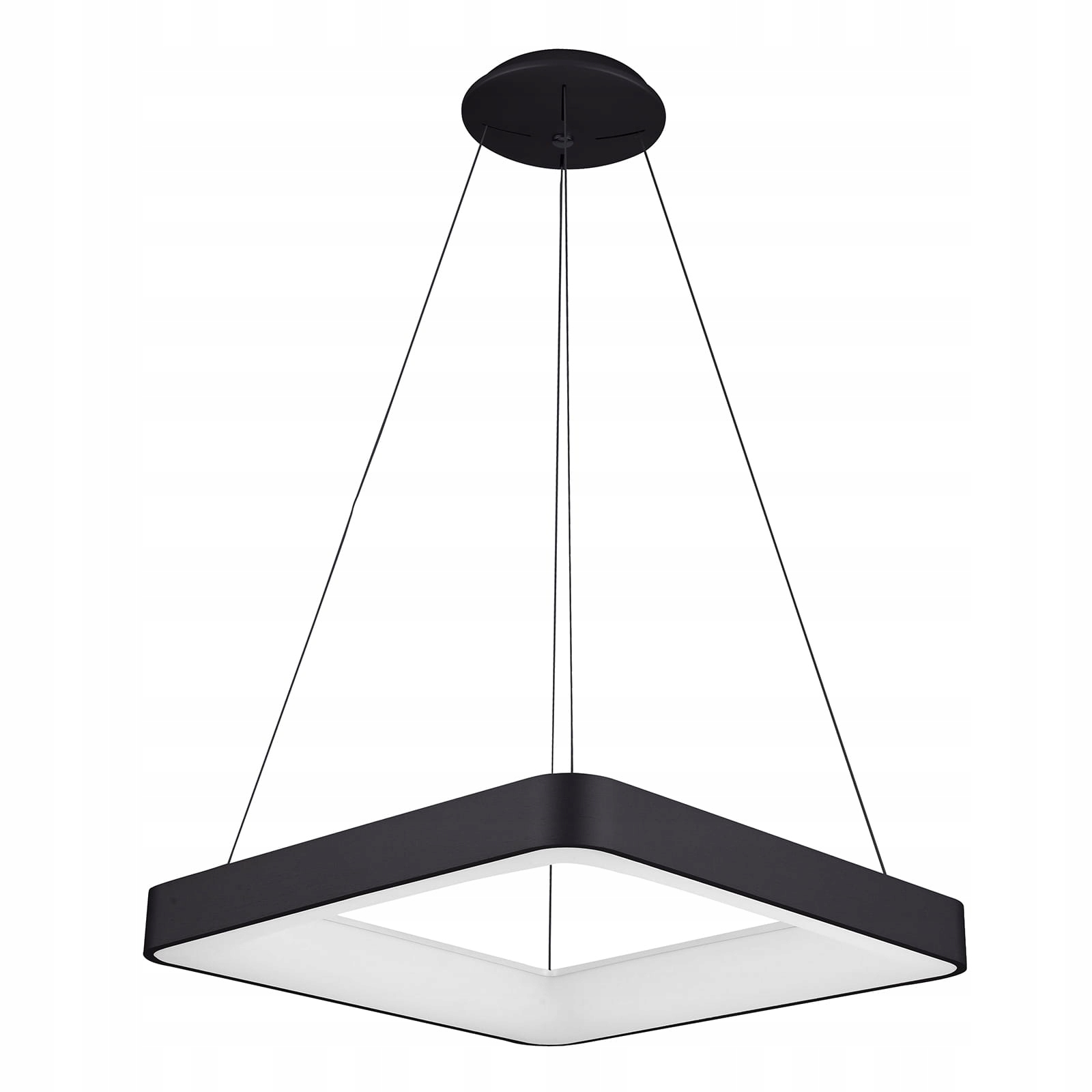 Moderná závesná Led lampa čierna štvorcová 60 cm 3000K do obývačky Italux