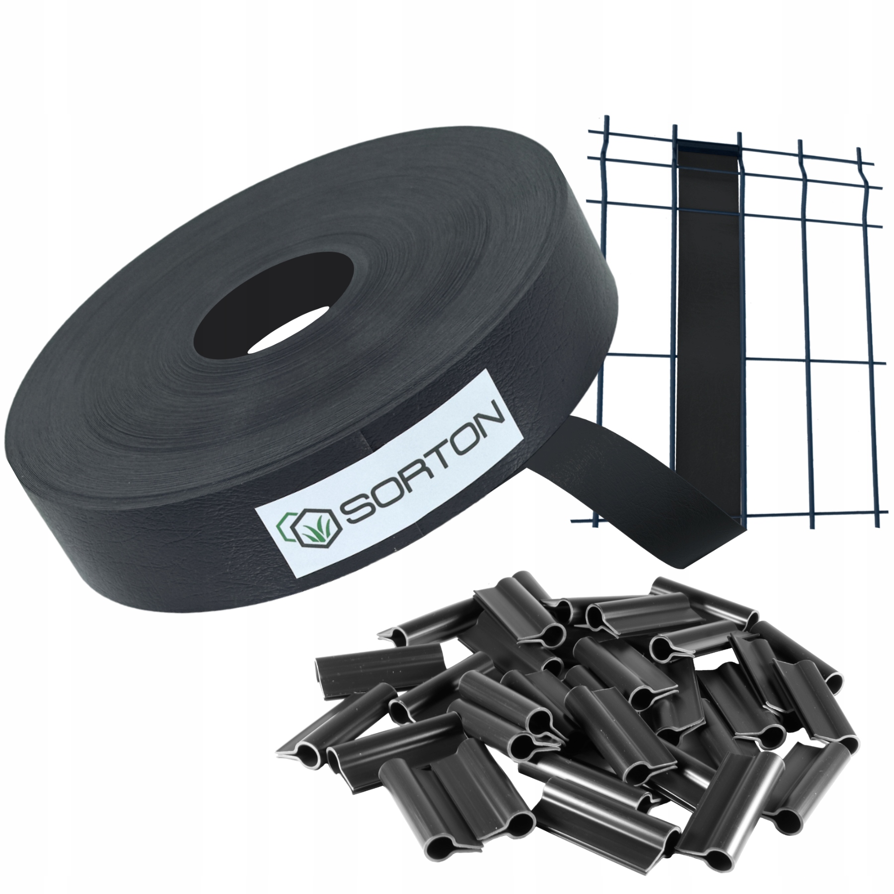 Taśma ogrodzeniowa przesłona panelowa 46mm RAL7016