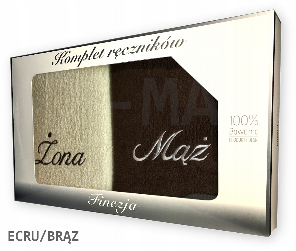 Komplet ręczników MĄŻ ŻONA 70x140 PREZENT ŚLUBNY Kod producenta RĘCZNIKI II HAFT