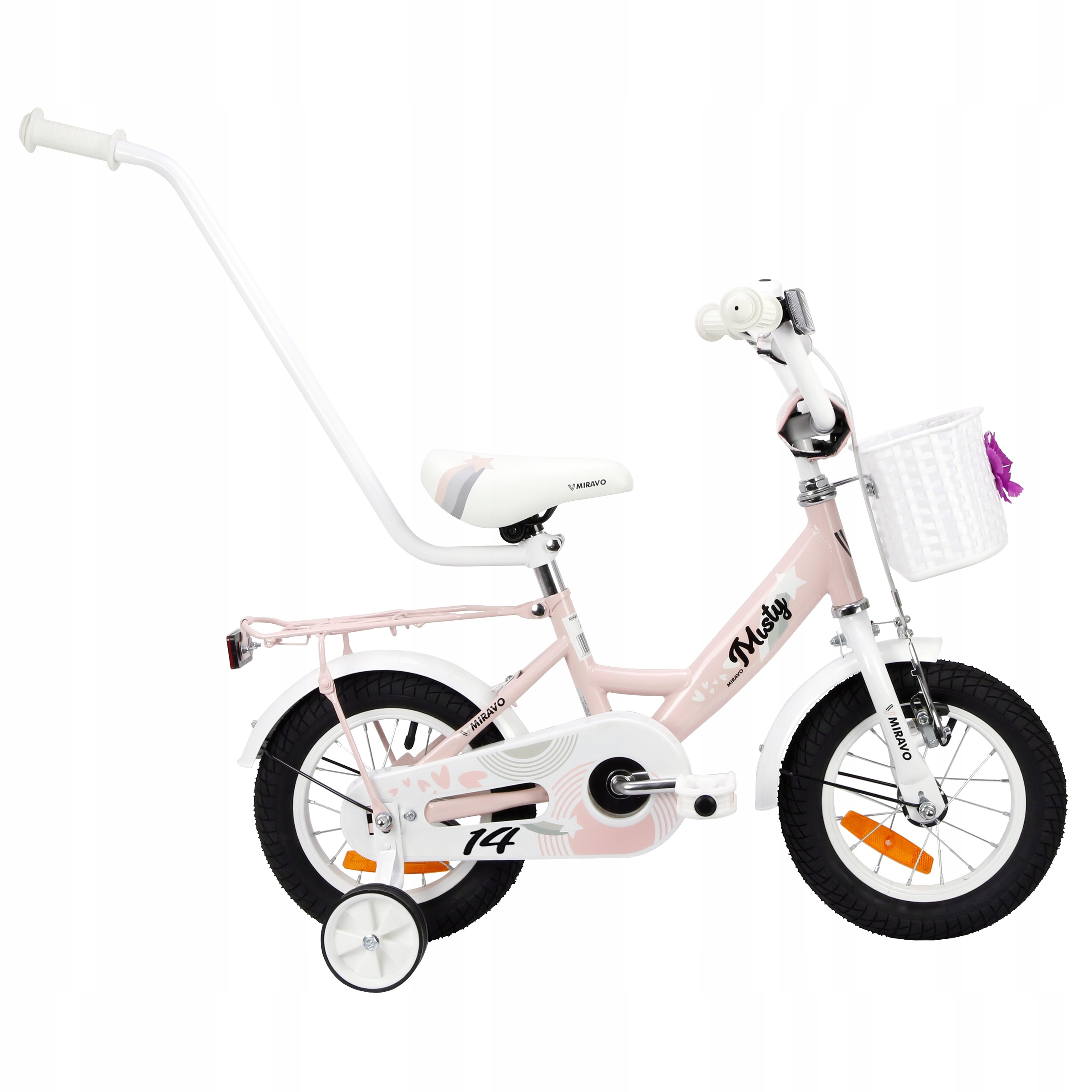 Rowerek Dziecięcy 14 Cali Rower Dla Dziewczynki Koszyk I Prowadnik