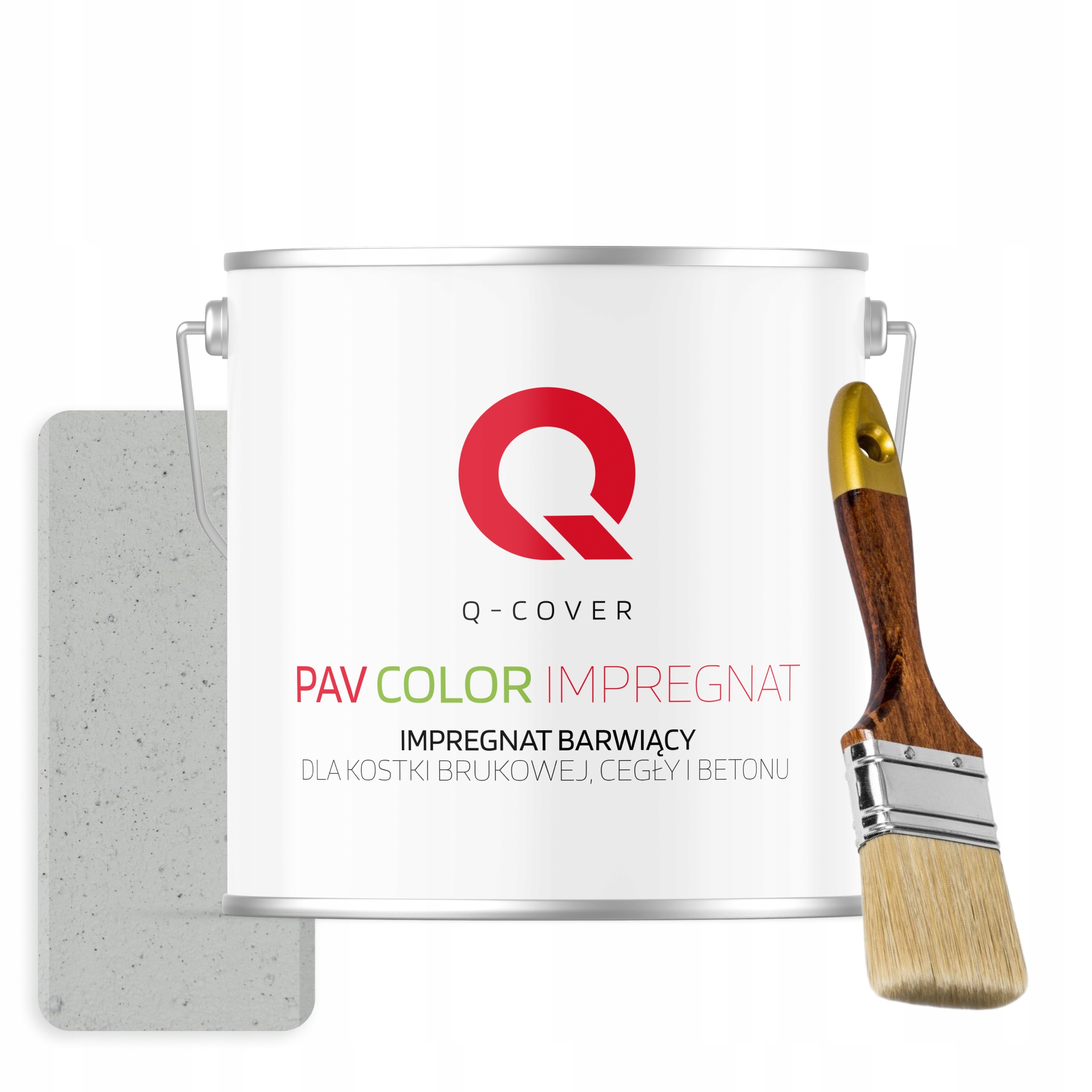 Barvicí impregnát na betonu dlažebních kostek 5 l Šedý světlý štětec