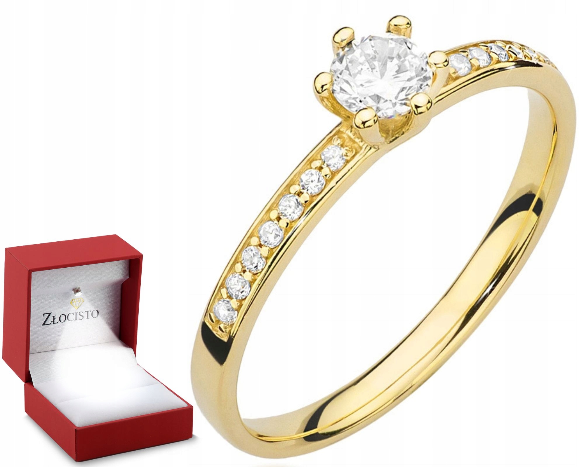 Zlatý prstýnek s brilianty Gravírování Bonus 585