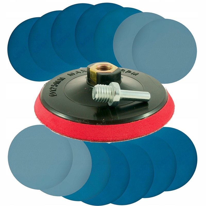 Zestaw Krążki Ścierne Rzep Do Lakieru Polerowania 125mm P800-P3000 Dysk