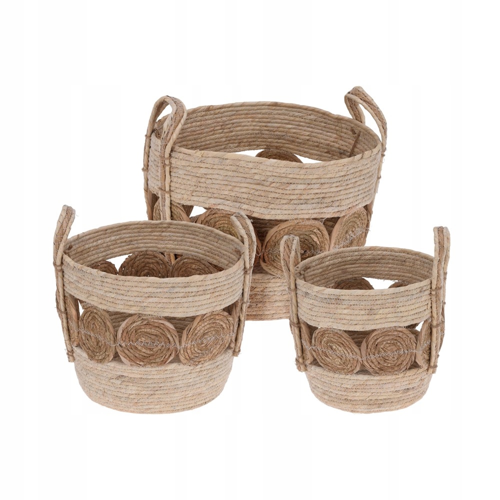 ProGarden KO-KR2002230 Obal na kvetináč sada 3 ks pletený Luxor
