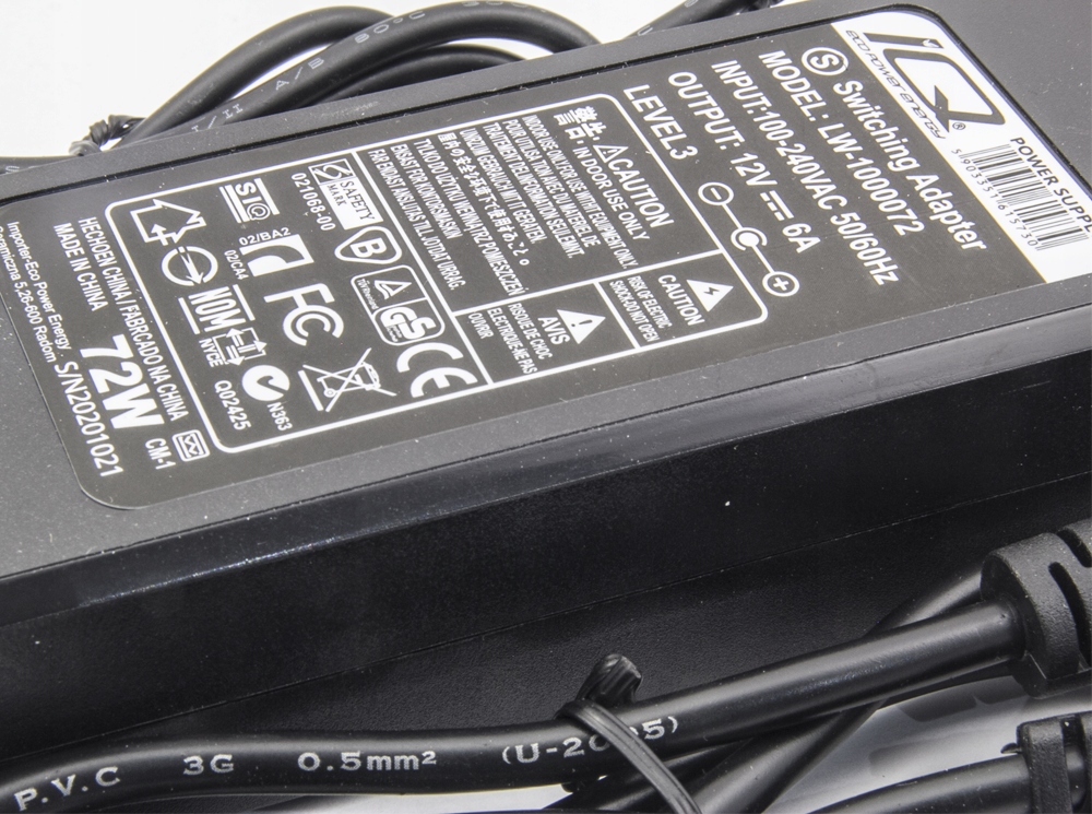 ZASILACZ STABILIZOWANY IMPULSOWY 12V 6A 72W WTYK Marka brak