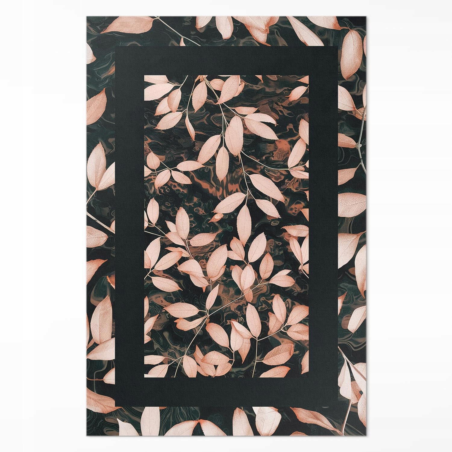 Koberec Pvc Vnitřní rostlinný motiv podzimní listy boho retro 120 x 180 cm