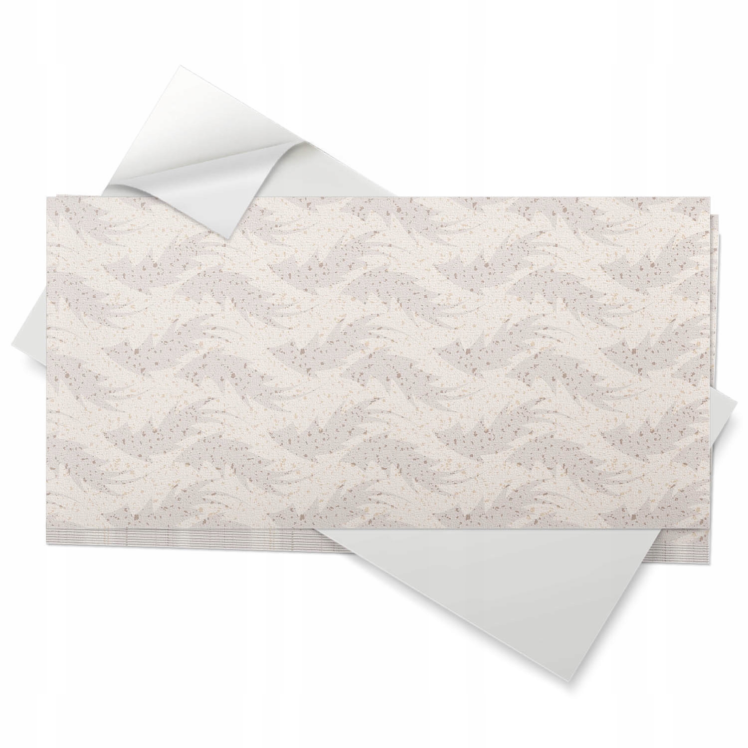 Balíček vinylových dlaždic S Potiskem 10 ks 40x20 cm Vzor listů na pozadí