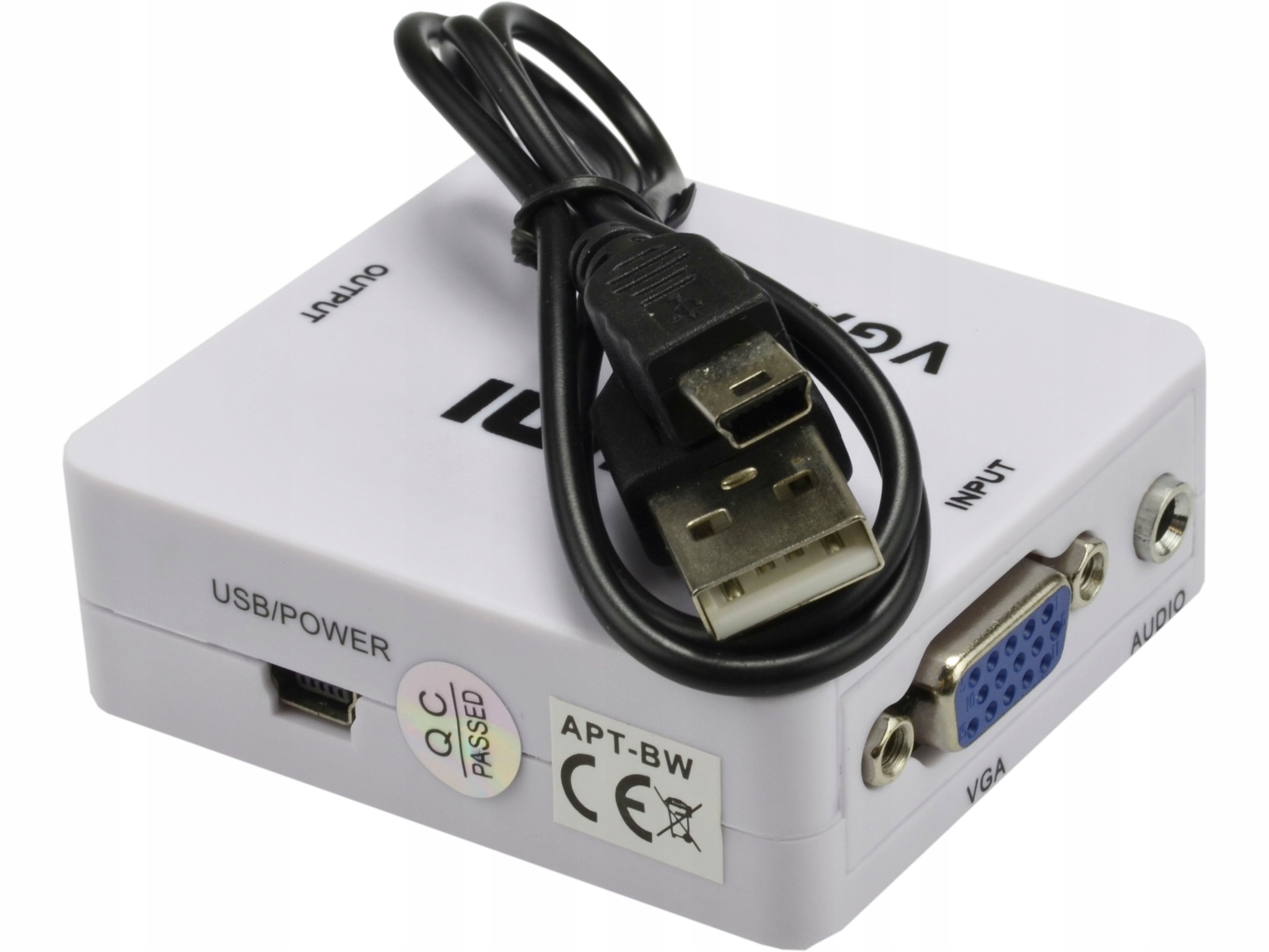 Adapter konwerter VGA DSUB do HDMI Full HD + Audio Marka Cabletech