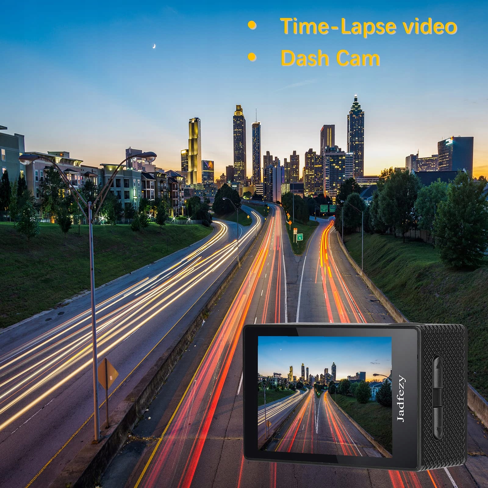 JADFEZY Kamera Sportowa FHD 1080P 12MP Wodoodporna 30M Szeroki Kąt 140° — miniatura 4