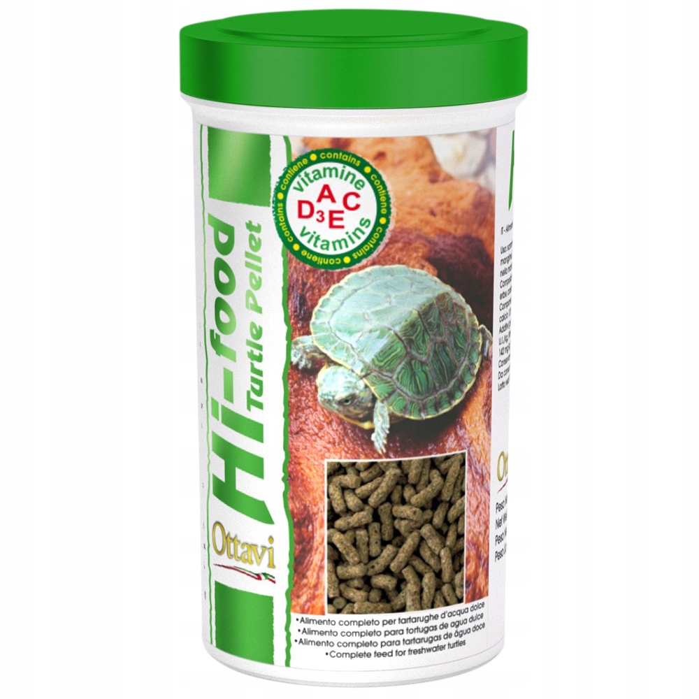 Levně Ottavi Hi-Food Turtle Pellet 1 200 Ml 350g, krmivo želvy (OTMA007)