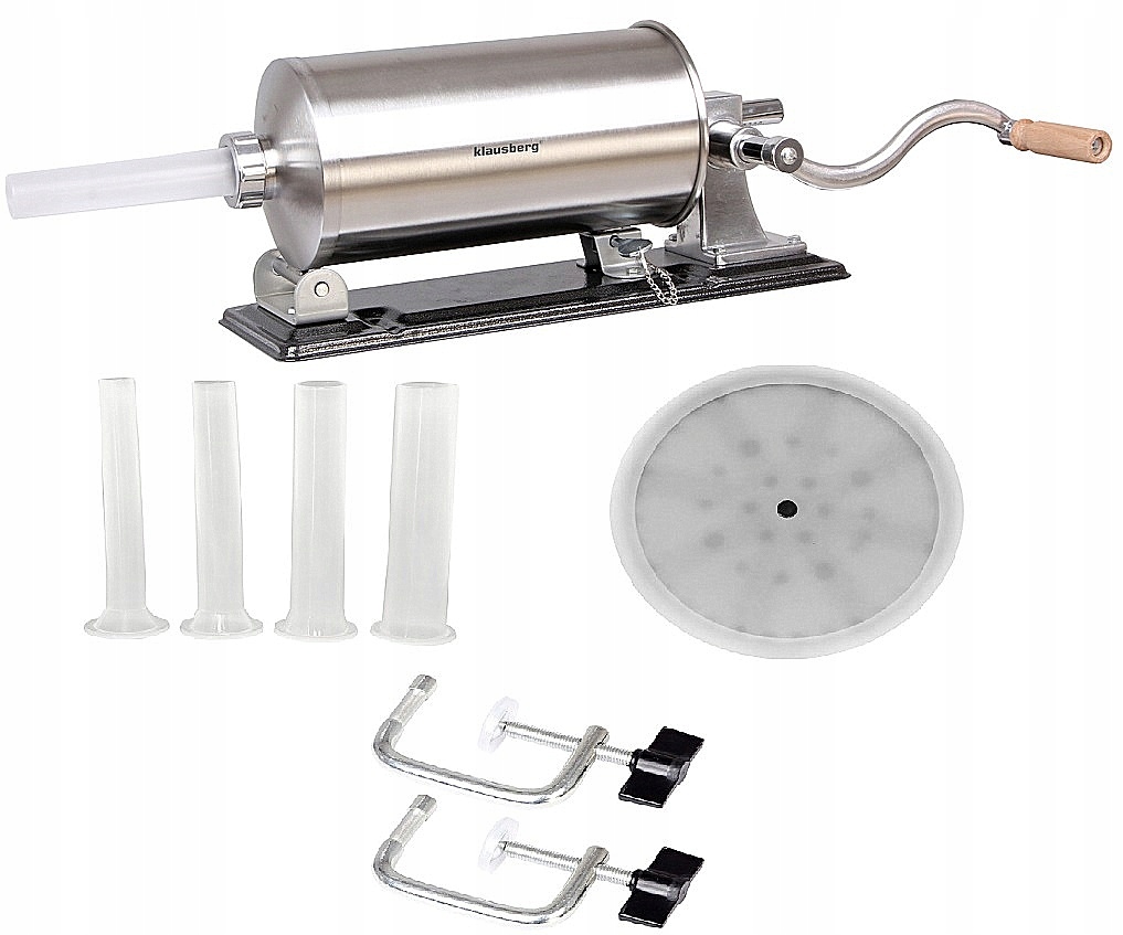 Plnička do klobás, jitrnic 5 kg nerezová ocel, horizontální strojek Klausberg