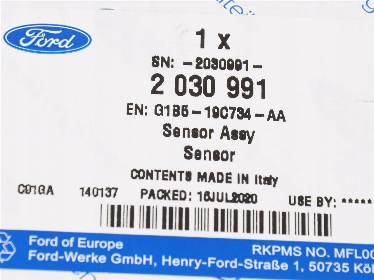 CZUJNIK TEMPERATURY WEWNETRZNEJ FORD WIELE MODELI Car type Passenger cars