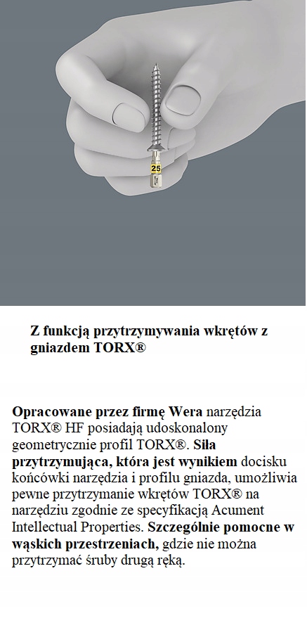 ZESTAW BIT-CHECK 30 WOOD TX HF 1, 30 CZ WERA Liczba elementów w zestawie 1