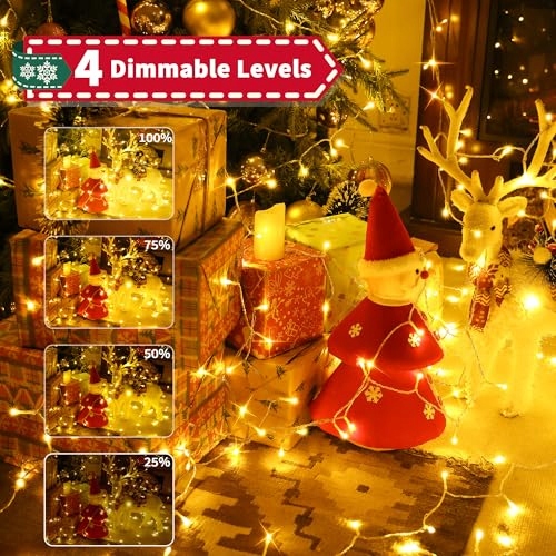 AURIOSTAR LAMPKI ŚWIĄTECZNE ŁAŃCUCH GIRLANDA ŚWIETLNA ZEWNĘTRZNA 40M 400LED — miniatura 4
