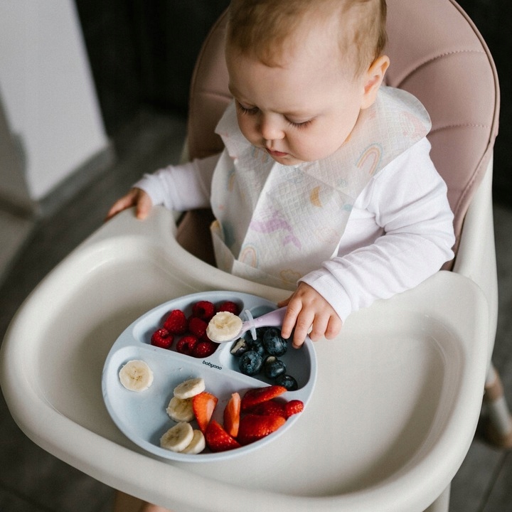 Talerzyk silikonowy z przyssawką Babyono 1482/01 niebieski Rodzaj talerzyk