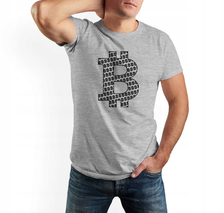 

T-shirt męski Bitcoin koszulka kryptowaluty M