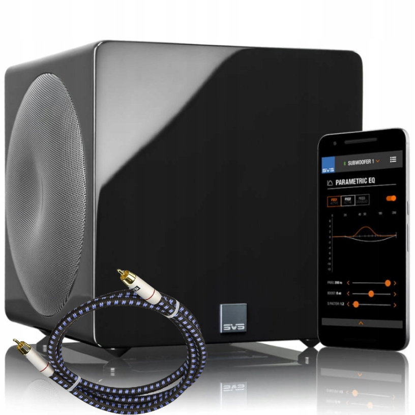 Svs 3000 Micro Gloss Black Subwoofer 800 Watt Mocy Kabel 3 Metry