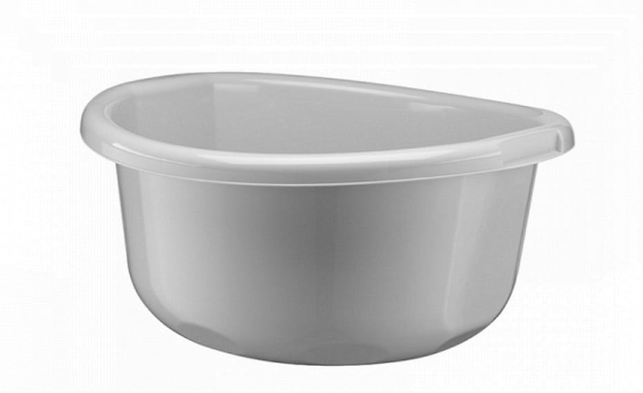 

Kadax Miska Plastikowa 15L Okrągła Miednica Szara