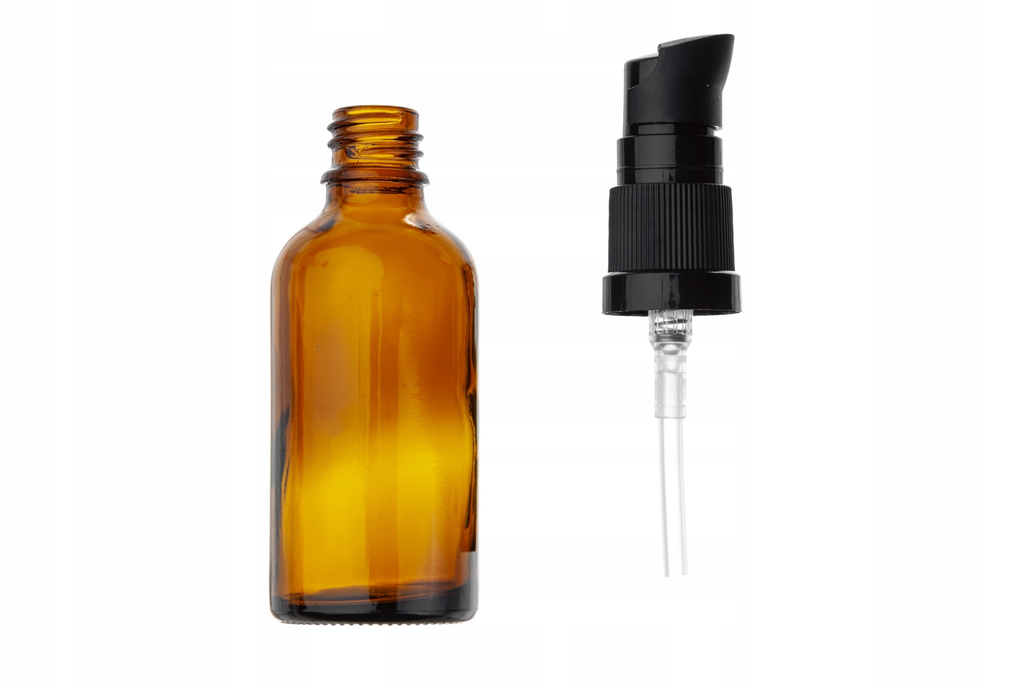 

Butelka szklana brązowa 50 ml z pompką