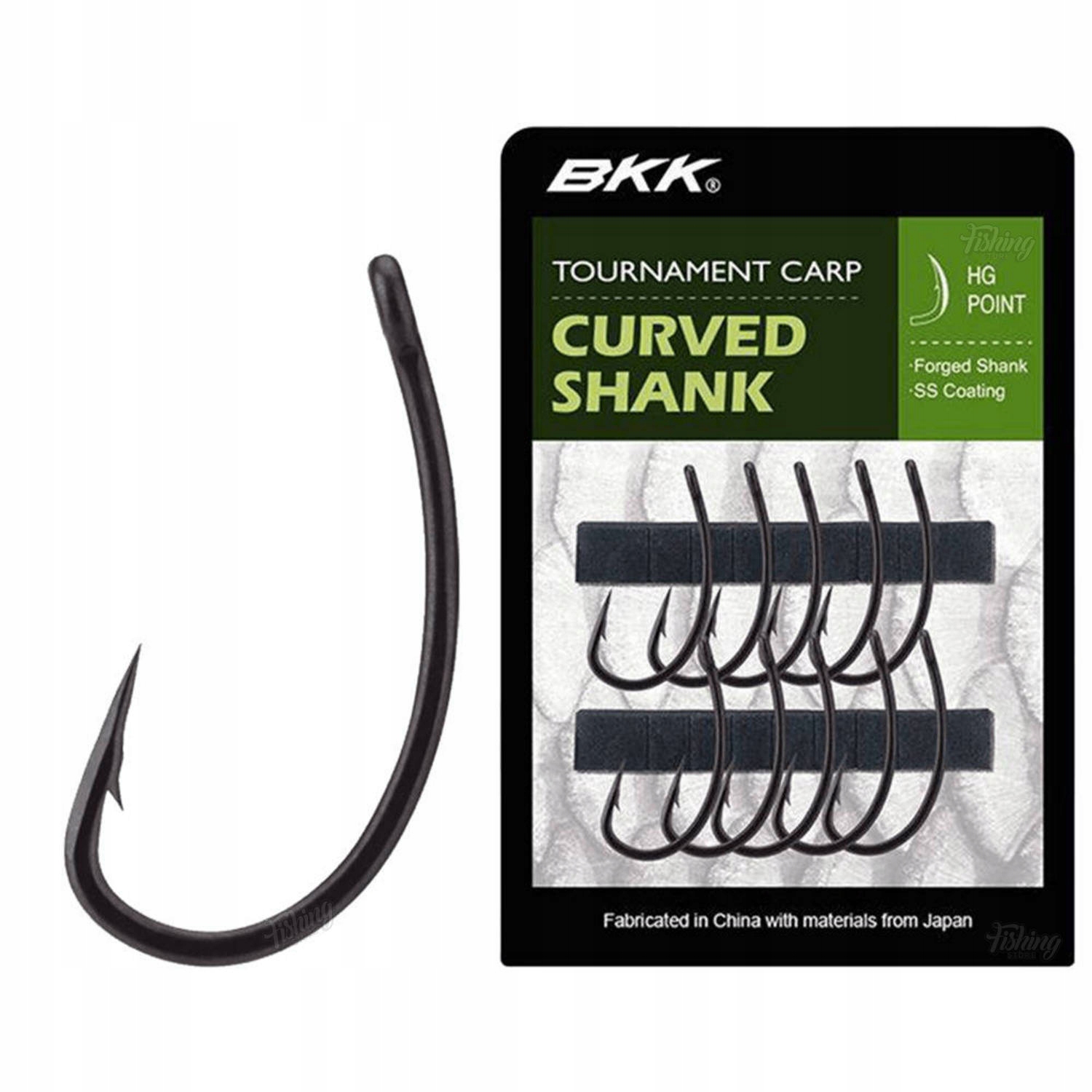 Bkk Curved Shank rozm.6 op. 10szt. Haki Karpiowe