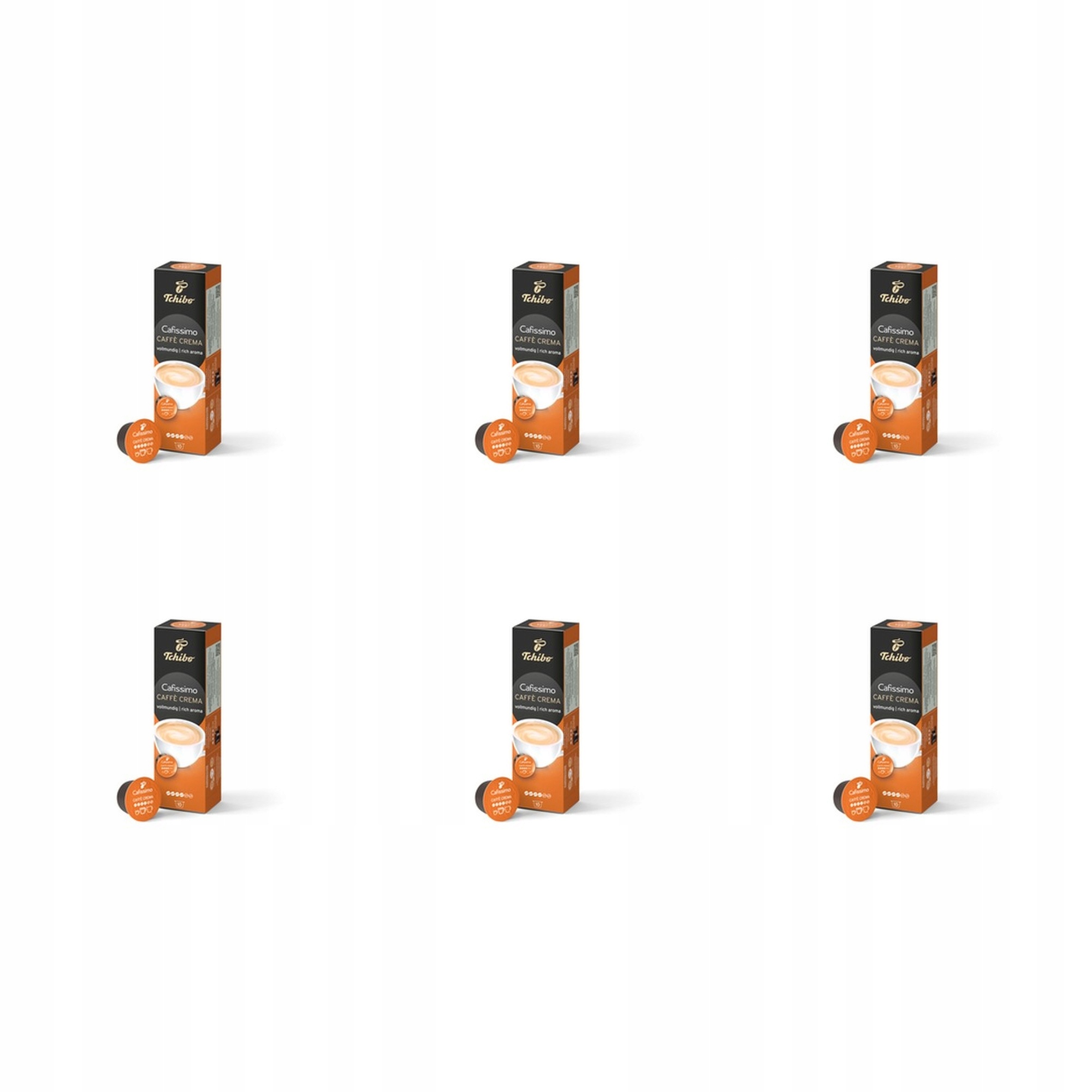 6 x kapslí pro Cafissimo Cafe Crema Caffé Crema Vollmundig