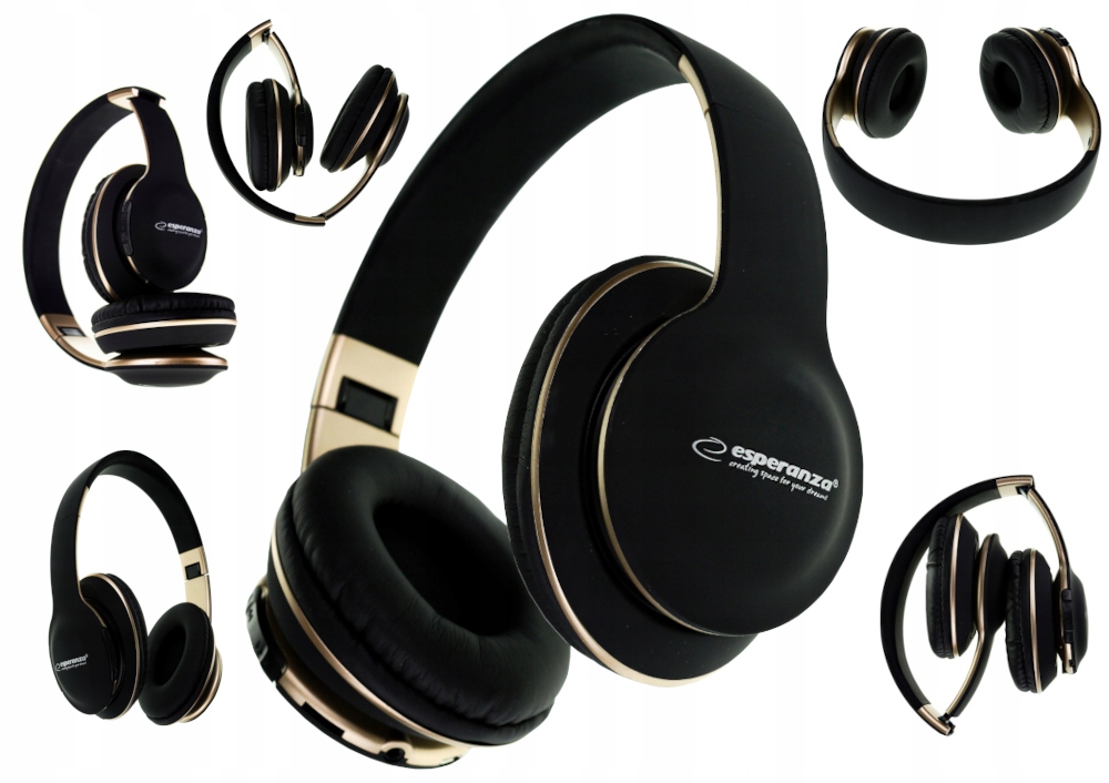 SŁUCHAWKI BEZPRZEWODOWE NAUSZNE ESPERANZA KARTA SD Marka inna