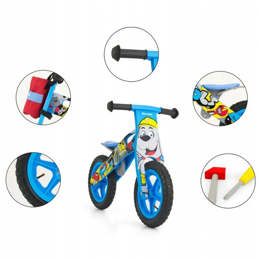 MILLY MALLY DREWNIANY ROWEREK BIEGOWY KING 12 BOB Marka Milly Mally