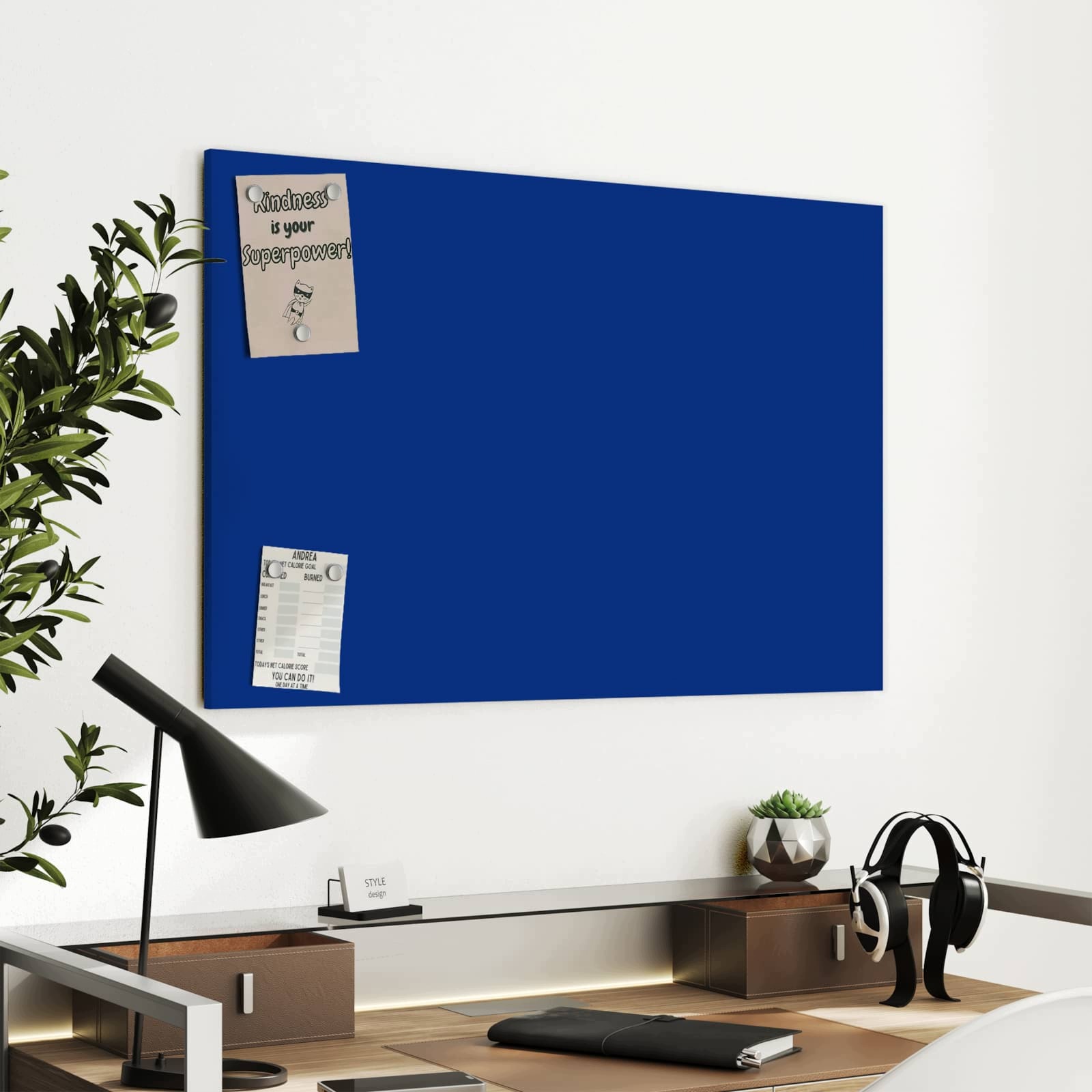Magnetická tabule Chrpa modrá Pozadí A 90 × 60 cm