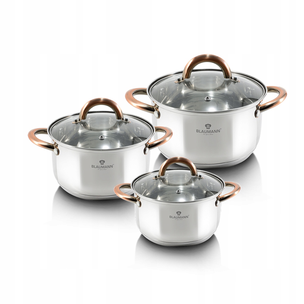 BL-3247 Súprava hrncov 6 ks Blaumann Stainless Steel Gourmet Line