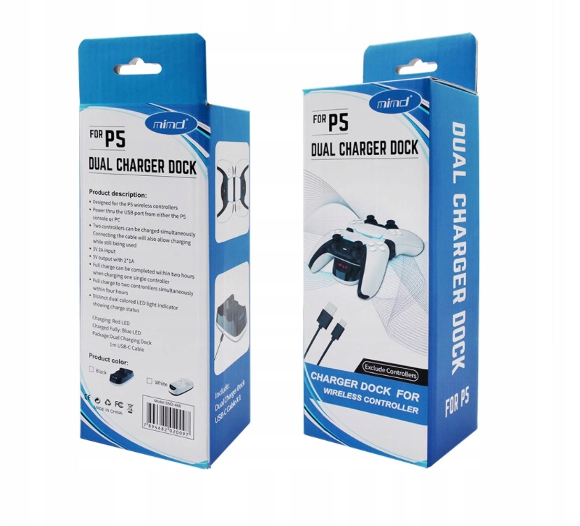 ŁADOWARKA DO PADÓW PS5 - PODWÓJNA STACJA DOKUJĄCA Kod producenta SND-468Z