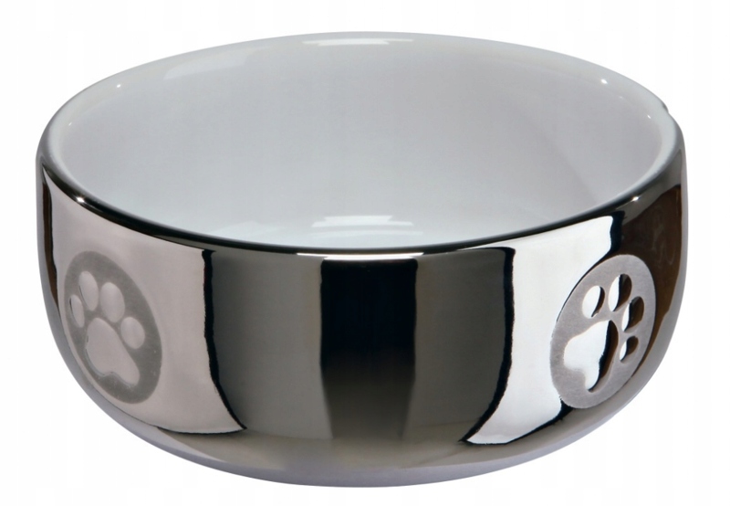 

Ceramiczna srebrna miska dla psa kota 0,3L Trixie