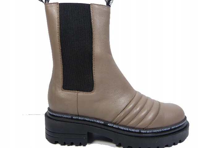 Kotníkové kotníkové boty Carinii 37 s tlustou podrážkou z kůže, dámské kotníkové kotníkové boty