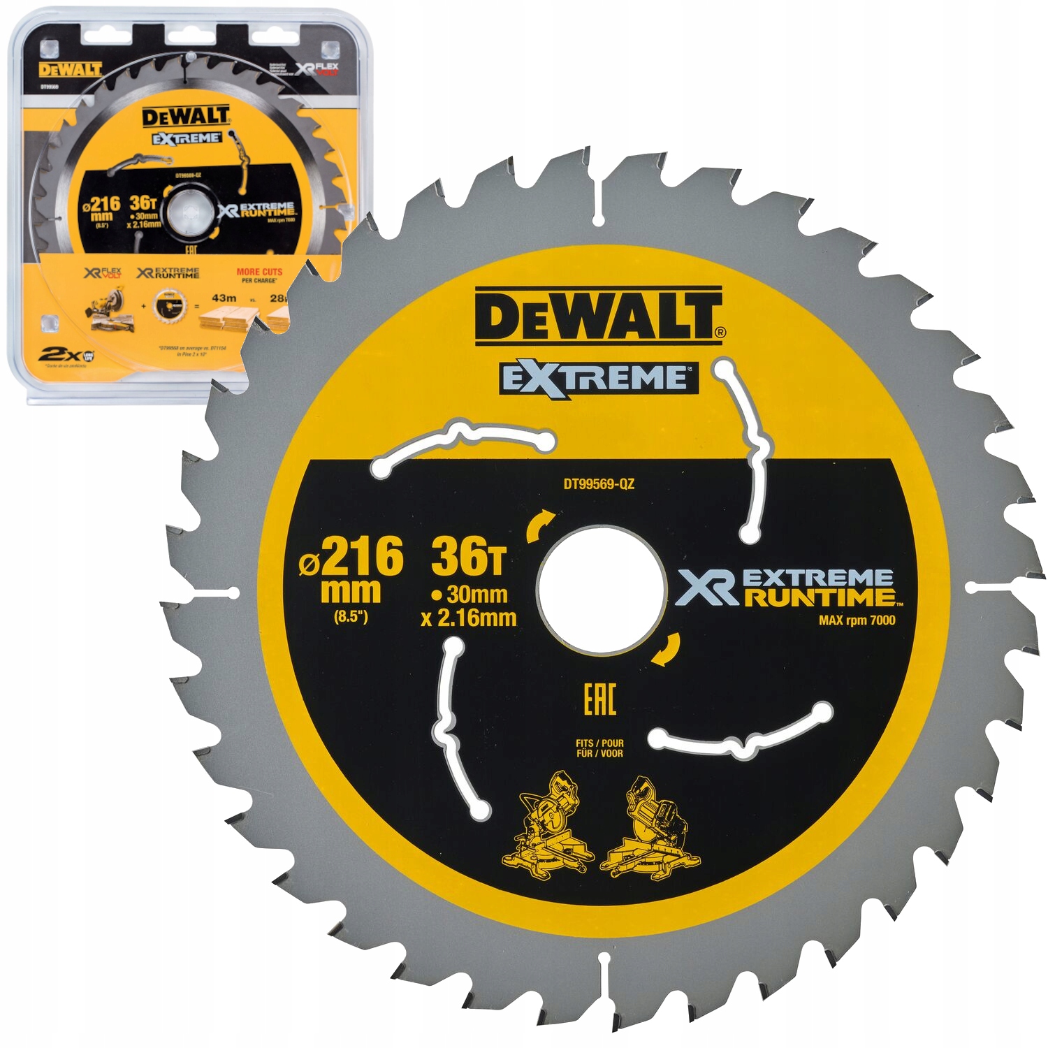 Dewalt Tarcza pilarska do drewna 216x30mm DT99569