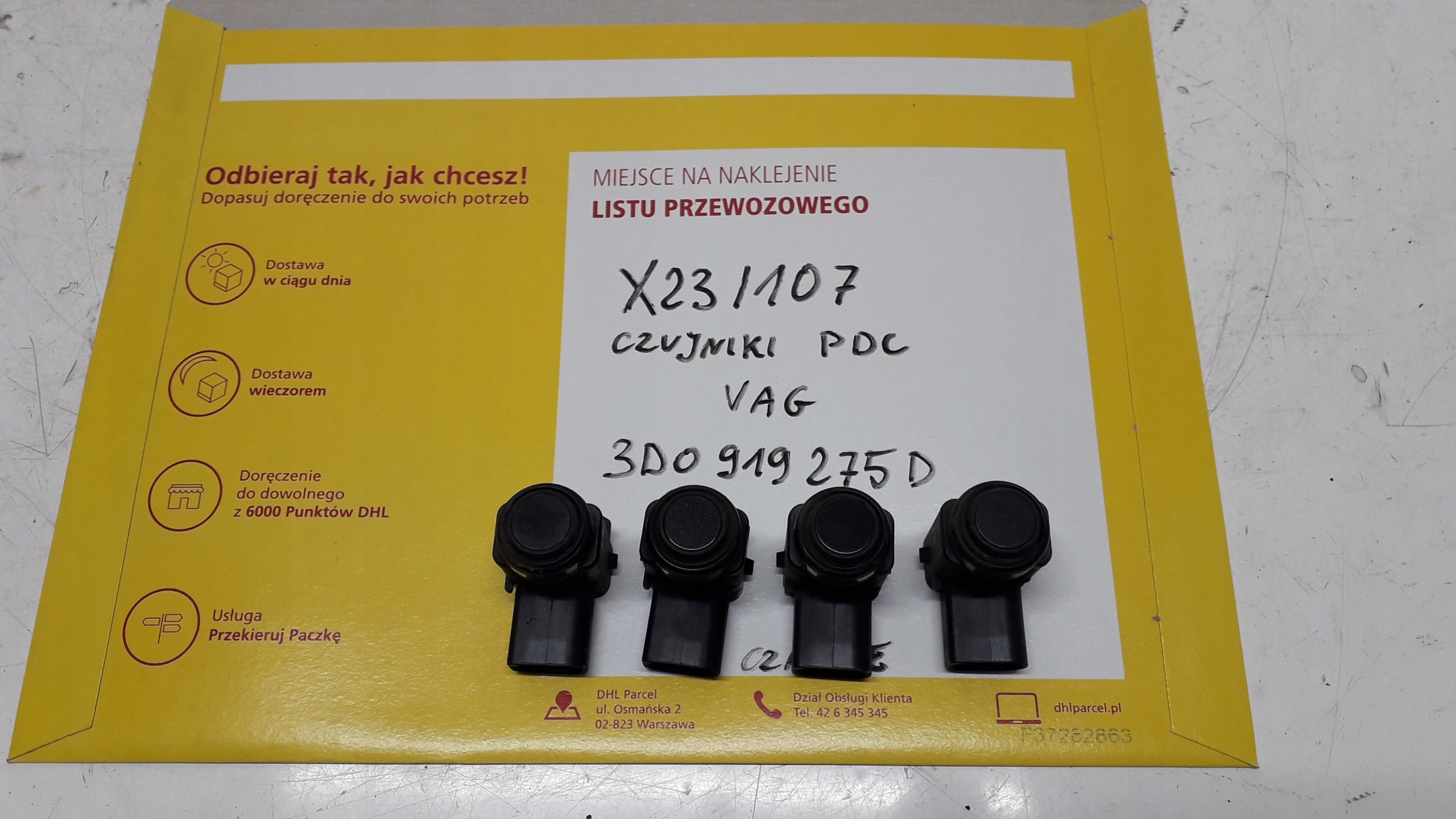 VW AUDI SEAT SKODA CZUJNIK PARKOWANIA 1U0919275D