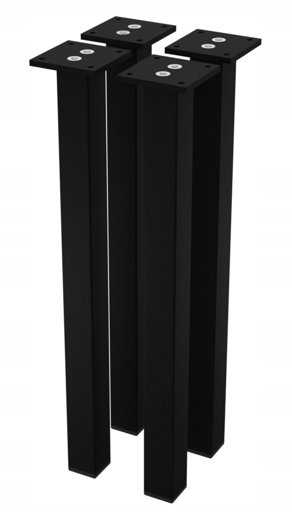 4 x ALUMINIOWA NOGA DO STOLIKA H 400 MM CZARNA