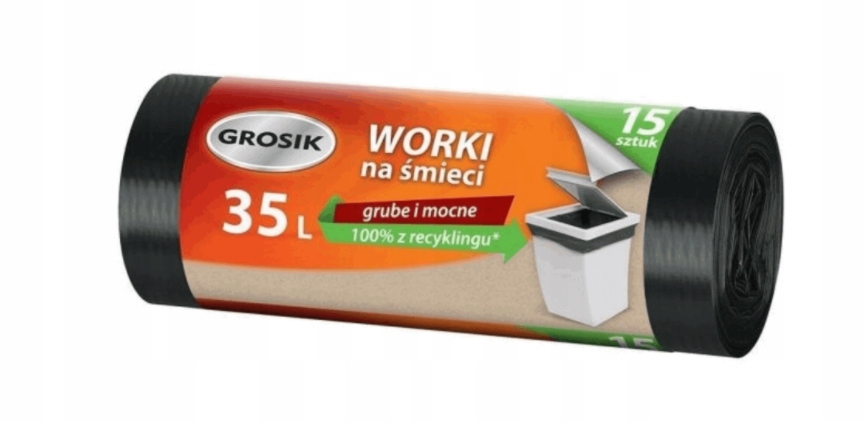 

Grosik Worki Na Śmieci 35L 15 Sztuk