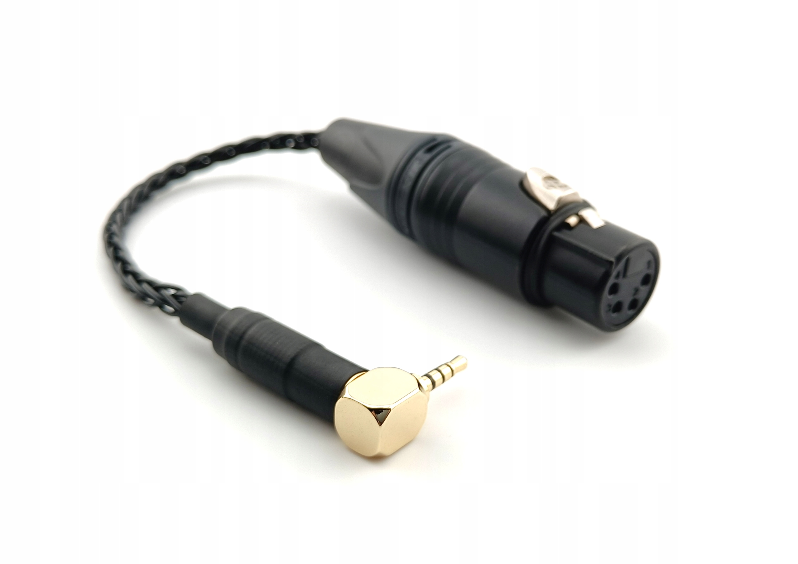 Vyvážený Adaptér Xlr 4 Pin konektor konektor jack 2,5 mm úhel měď 6N Occ