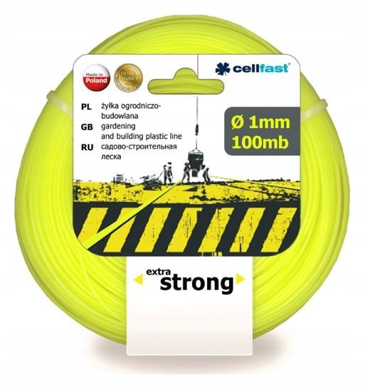 

Żyłka ogrodniczo-budowlana 1,0mm x 100mb Cellfast