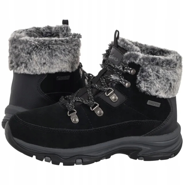 Dámské boty Sněhule Skechers Trego Snow Worries Black 167882 Černé
