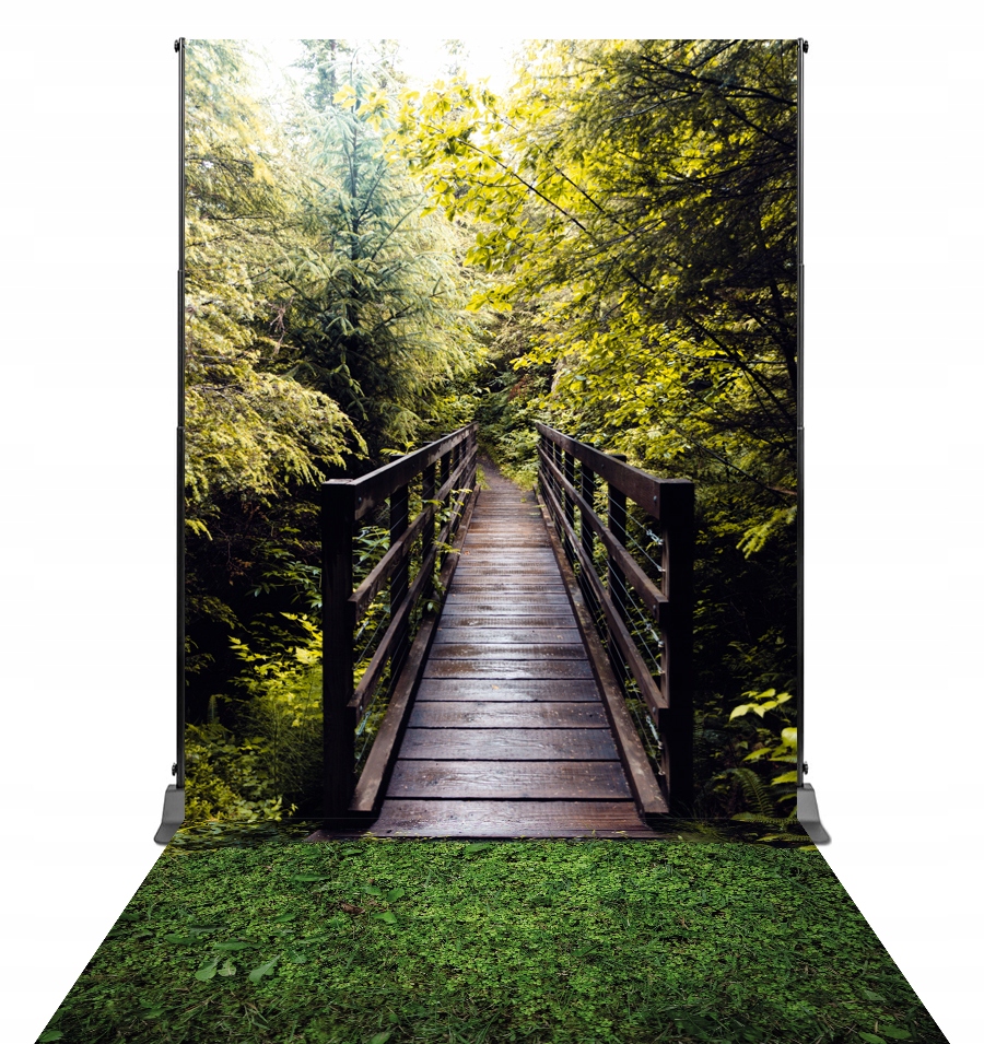Tło fotograficzne Most, Las 158 x 300 cm