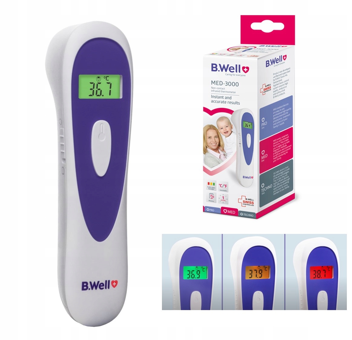 

Termometr bezdotykowy B.Well MED-3000