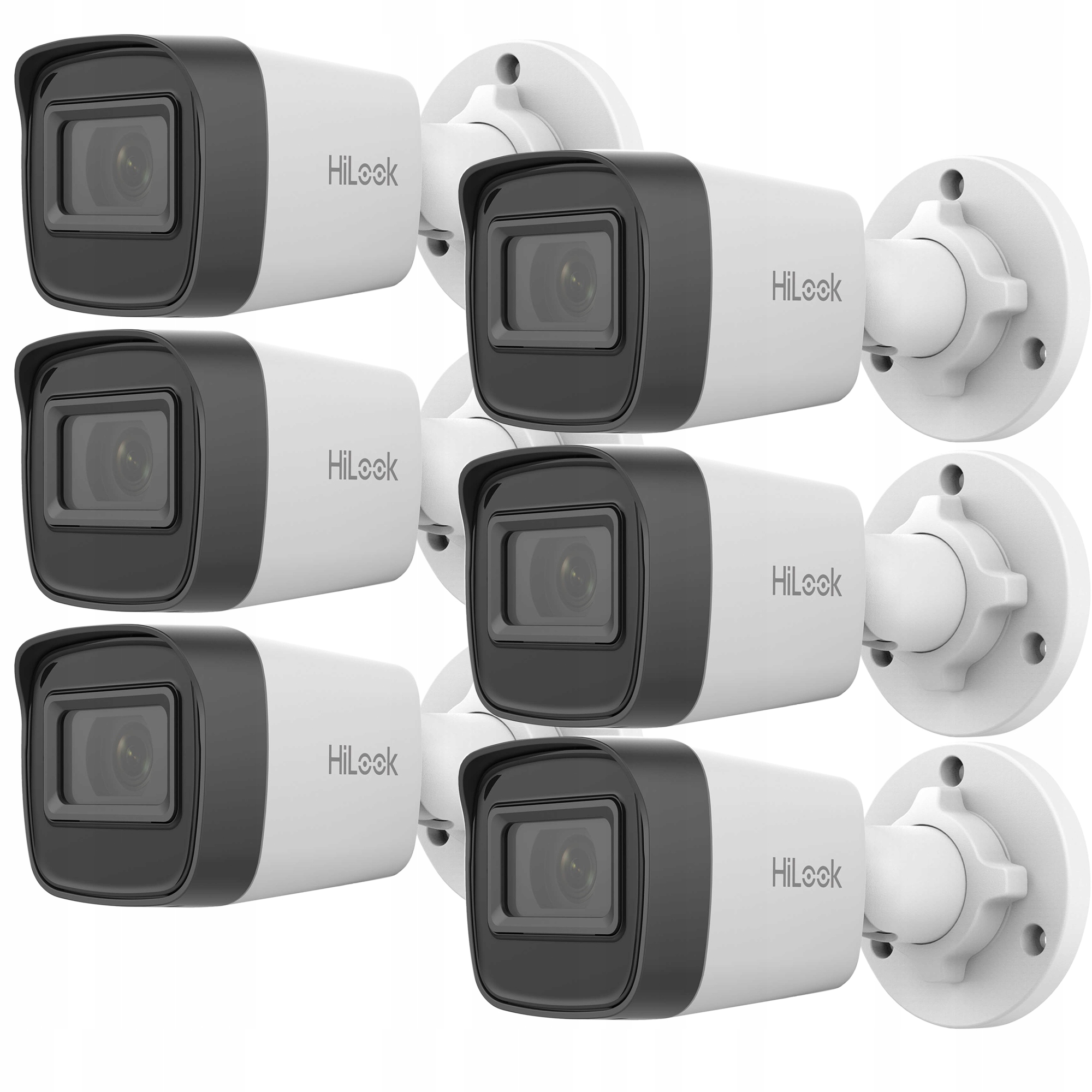 Sada tubusových Ip kamier 6x IPCAM-B4-P 2K+ 4mpx HiLook od Hikvision