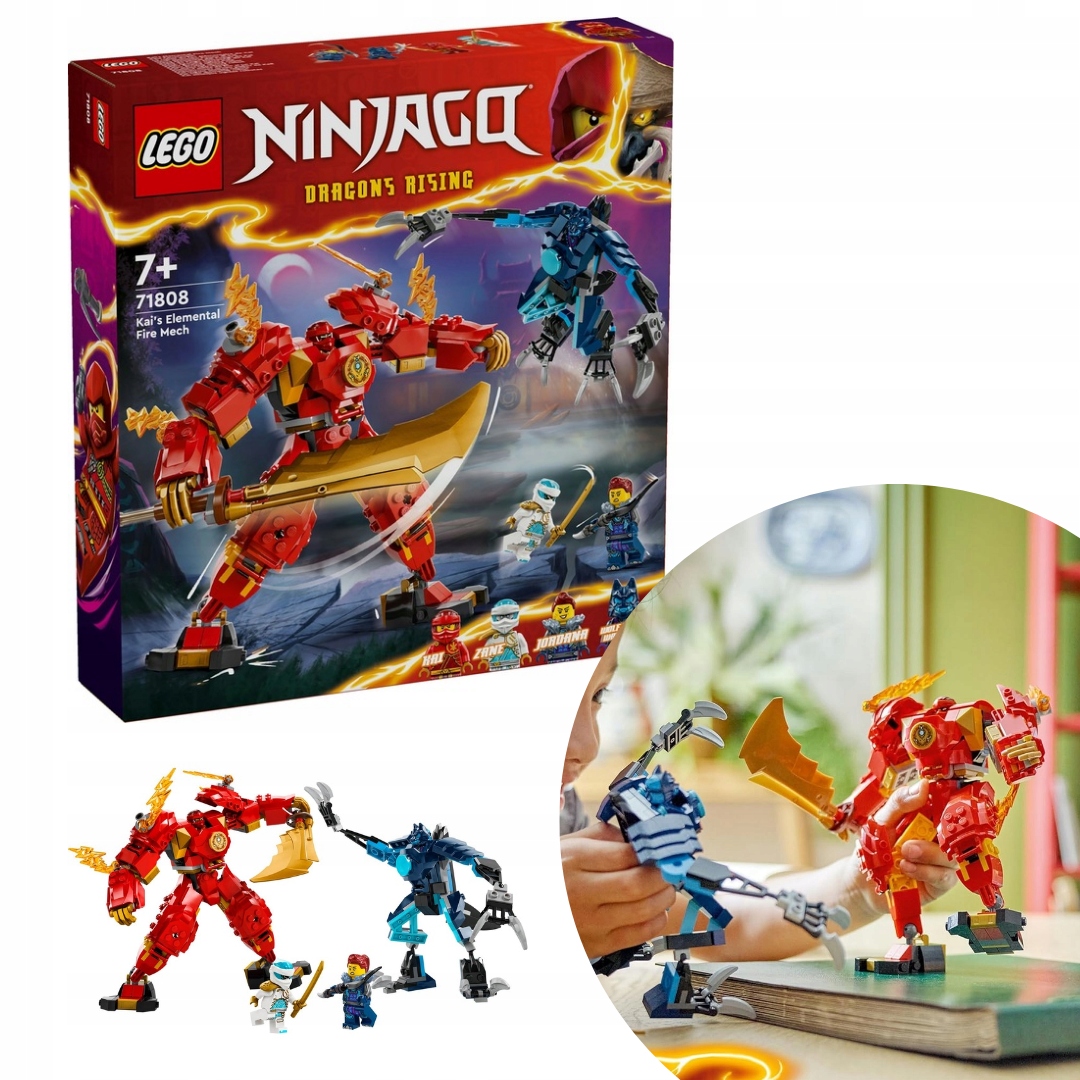 Lego Ninjago Robot Ognisty Żywiołu Kaja Mech Pojedynek 71808