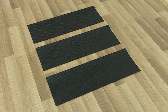 76x26+3cm ANTYPOŚLIZGOWE ZEWNĘTRZNE GUMOWE NAKŁADKI NA SCHODY Kolor czarny