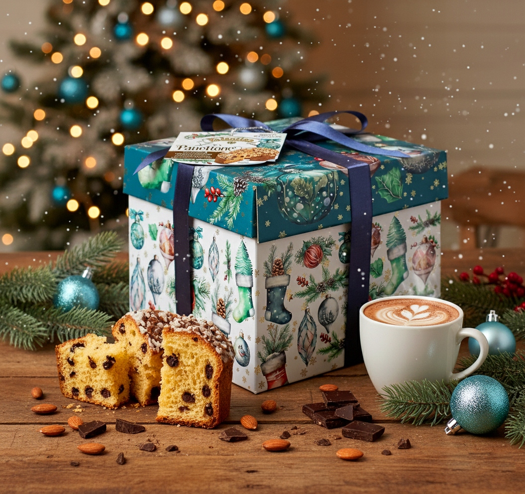 Levně Italská mandlová čokoláda Bábovka . Atmosférická dárková Krabička Připravený Dárek